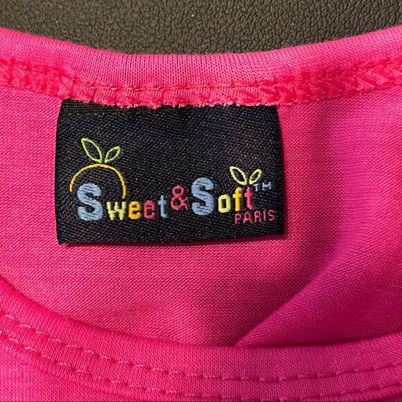 NWT Sweet & Soft Paris Pink & Denim Dress & Bloomer Set 24 Months - Picture 11 of 16